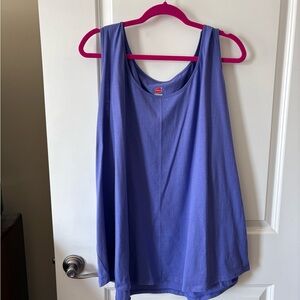 Hanes Periwinkle Blue Scoop Neck Tank Top
